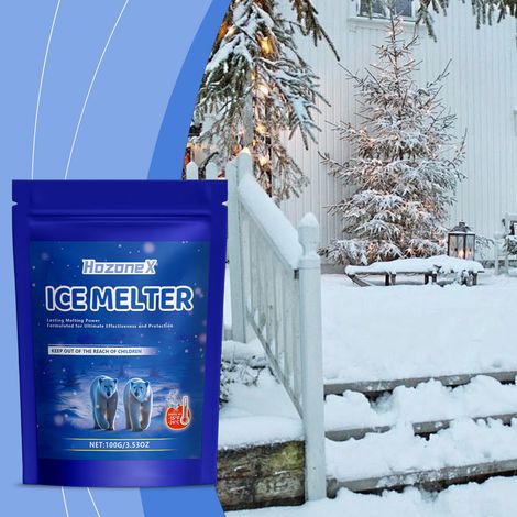 Agent de dégivrage pour une fonte plus rapide de la neige et de la glace en hiver convient au dégivrage du béton agent de dégivrage basse température – 100 g (1/5)