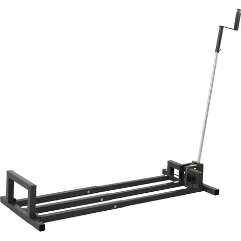 Lève-tondeuse pliable en acier pour tondeuses à gazon, capacité 400 kg, chariot télescopique avec poignée pour outils manuels et électriques, noir (1/5)
