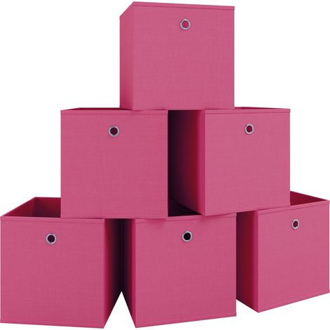 Juego de 6 cajas plegables Caja plegable Cajas 28x27x27 - VCM