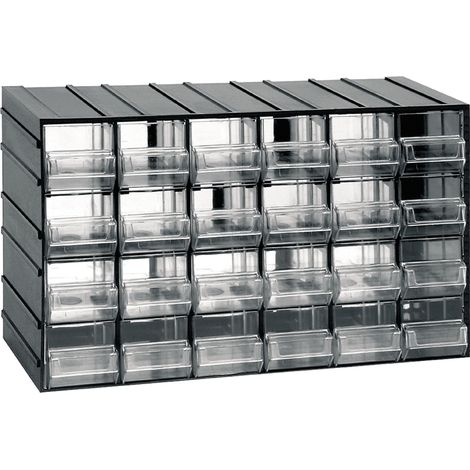 Commode Modulaire à 24 Tiroirs Transparents, 382 X 148 X 230 Mm (1/4)