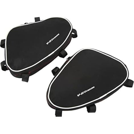 Lot de 2 sacoches latérales étanches pour barres anti-chocs de moto, avec outils de réparation, pour V-Strom DL650 et DL1000 (1/4)