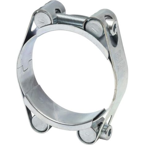Abrazadera para manguera, 70-80 mm para dos tornillos DIN912, doblemente galvanizada, Kramp DBHC7080 (1/2)