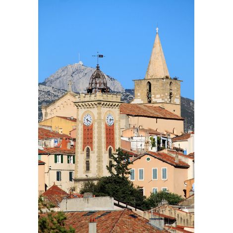 Tableau sur toile église d'Aubagne 30x45 cm - Impression sur Toile Murale Décorative - Image imprimée en HD sur Toile - Toile sur Châssis en Bois FSC - Fabriqué en France (1/4)