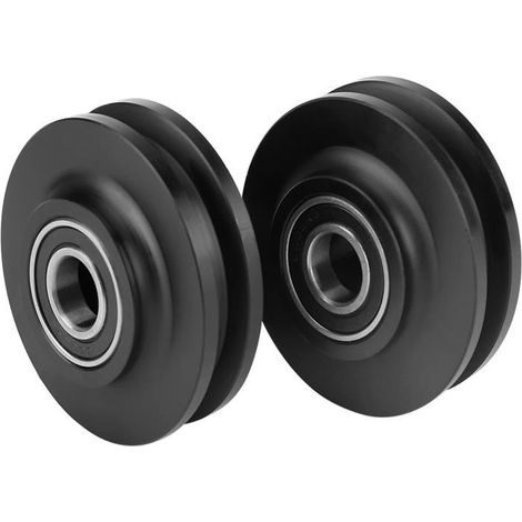 Lot de 2 roulettes coulissantes pour porte de grange, armoire, armoire, quincaillerie pour fenêtre (1/4)