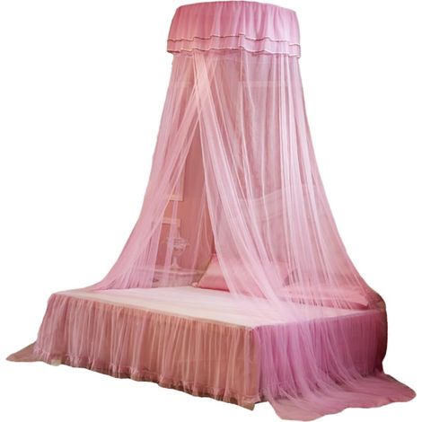 Moustiquaire en dentelle rose Hohopeti pour lit, de protection (1/5)