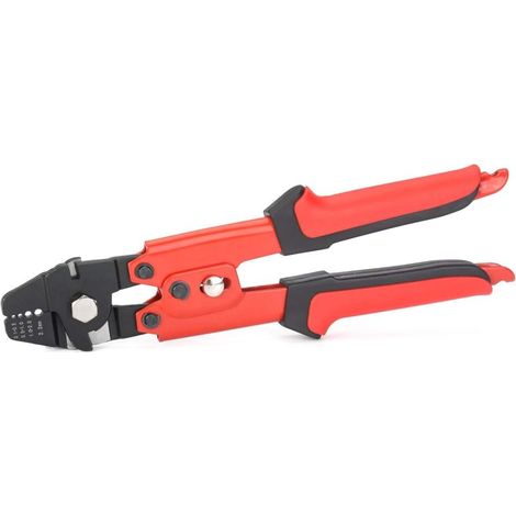 250R (Rot) Drahtseil-Crimp-/Stanzwerkzeug für 2,2-mm-Drahtseilhülsen und Drahtseil-Endanschläge