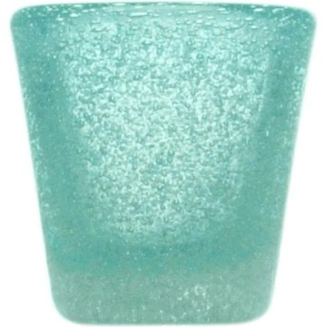 Verre à shot turquoise en verre soufflé 5,5 cm x 6 cm 0,05 l