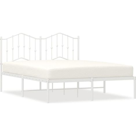 Maison Exclusive - Giroletto con Testiera Metallo Bianco 140x190 cm