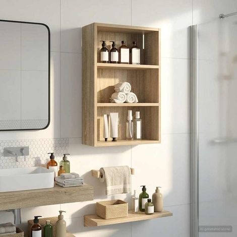 Armario de pared para baño Roble  40 x 16 x 62,5 cm