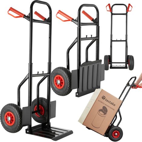 Diable rigide en acier avec une capacité de charge 200 kg noir (1/5)