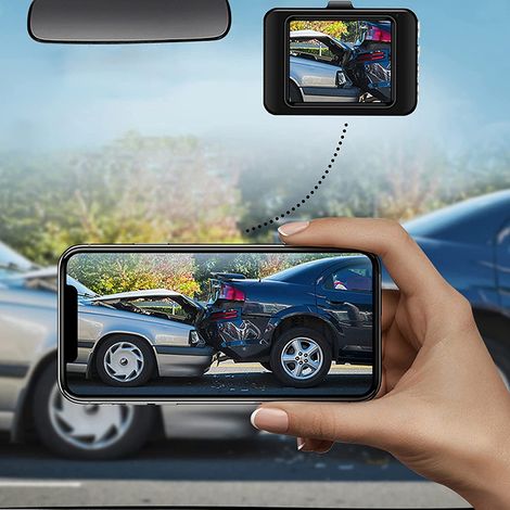 FHD 720P Autokamera, verbessertes Modell 2022, 2,0-Zoll-Minibildschirm, Dashcam mit Nachtsicht, Fahrtenrekorder (1/5)