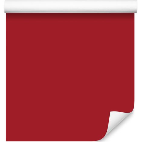 Carta da parati tinta unita rossa, sfondo rosso 50x1000 cm (1/5)