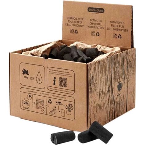 Purificador de agua blackblum charcoal pack 5kg biodegradable prelavado