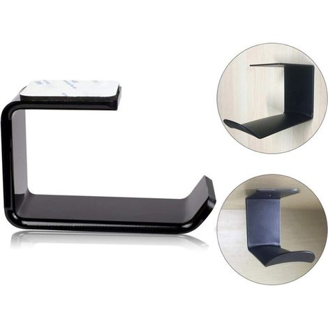 Support Casque, Support Casque Universel, Ecouteur Stand Mural Suspendu Auto-adhésif, Support pour Casque avec Ruban Adhésif Soli, pour Casque D'écouteurs Et Noir (1/5)