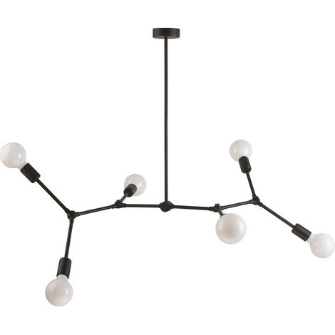 Lampadario Nowodvorski Twig nero 6xE27 IP20 9138 metallo (1/2)