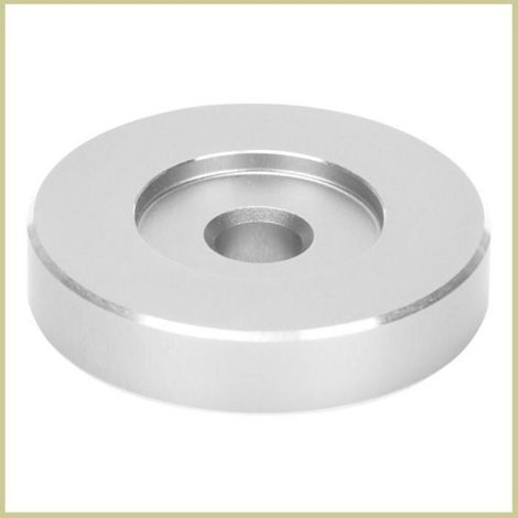 Cocosity Adaptateur de tourne-disque pour vinyle noir 45 RPM en aluminium pour disques à gros trous (1/4)