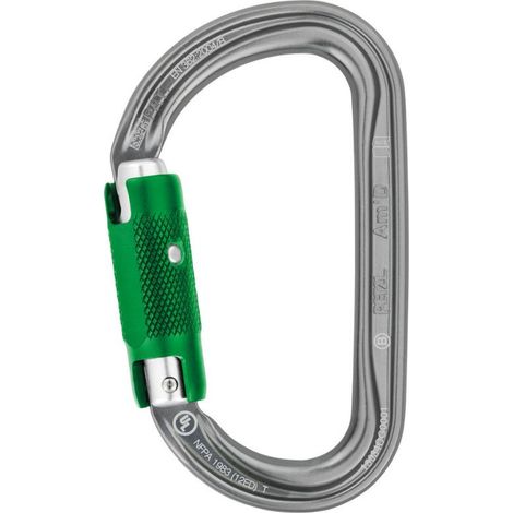 Mousqueton asymétrique léger Am'D Pin-Lock PETZL M34A - x 1 - Gris clair - Pin-Lock