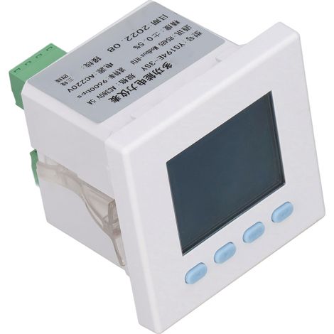 Compteur Électrique Triphasé Écran LCD Blanc Moniteur de Consommation Précise AC220V Multifonction (1/5)