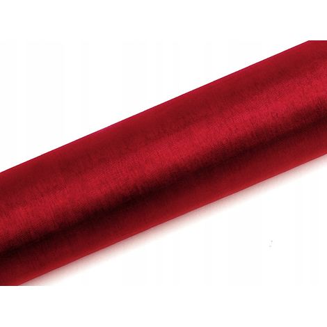 ORGANZA Organza decorativa ROSSA Matrimonio Comunione 16 cm x 9,3 m (1/2)