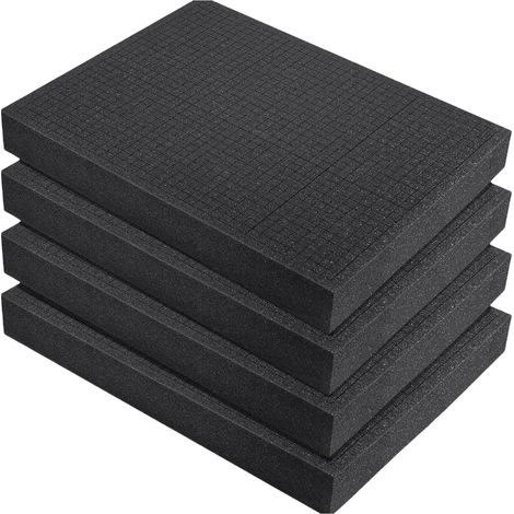 Ensemble de 4 inserts en mousse pour boîte à outils Pick Apartment, insert de découpe en mousse absorbant les chocs pour valises de transport rigides, organisateur d'outils (1/5)