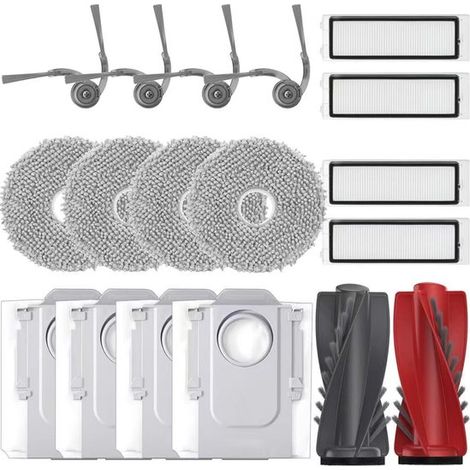 Set d’accessoires pour robot – Brosse, filtres, chiffons, sacs – Compatibles – Entretien efficace (1/5)