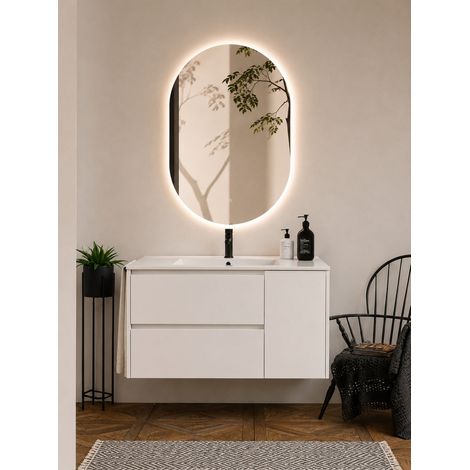 Mobile bagno con lavabo ORIGENBATH ITACA senza specchio 70x45 cm bianco (1/5)