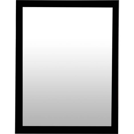 Atmosphera – Miroir mural rectangulaire 34 x 44 cm – Cadre en polystyrène noir – Pour agrandir visuellement les espaces – Installation facile au mur
