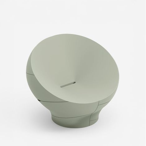 Poltrona da giardino in polietilene design moderno outdoor Vera - Verde (1/4)