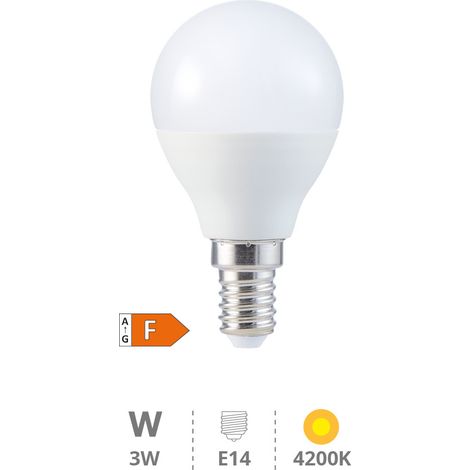 Kugelförmige LED-Lampe 3W E14 4200K (1/2)