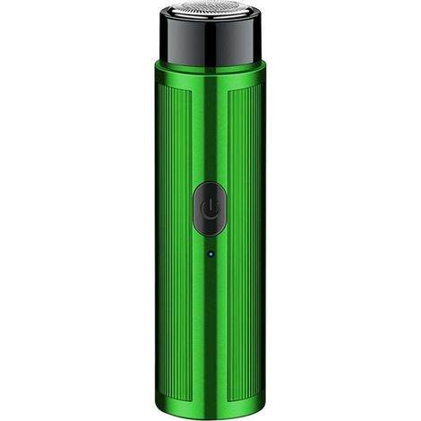 Mini rasoir électrique 2 W rechargeable USB, tête lavable, 160 mAh, pour maison et voyage, vert – DELKEVIC