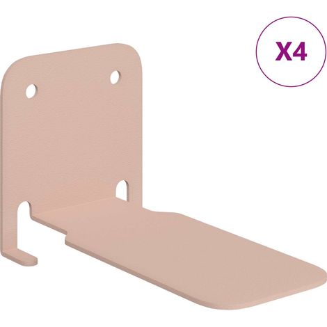 Mensola sospesa con lo scaffale 4 pcs Rosa 6 x 10,8 x 6,6 cm vidaXL