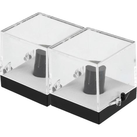 Boîtes de présentation noires pour cristaux minéraux, compatibles avec le rangement d'échantillons (2 pièces) en acrylique (1/5)