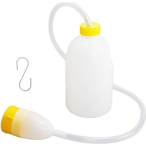 Bouteille Urinoir - 1700 ml - Tube Urinaire 90 cm - Pour Homme - Chevet Voyage Personnes Âgées Alitées - 1 Pièce (1/4)