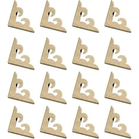 24 Pcs Métal Livre Coin Protecteur Vintage Album Photo Coins Décorations Décoratifs Triangle Boîte Laiton Antique Protecteur Sert à Protéger Livres Albums Photos Menus Blocs-Notes et Chemises (1/5)