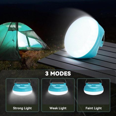 Lampe De Camping - LED Rechargeable 4000 mAh - Étanche IPX4 - Crochet Et Pied Magnétique - Powerbank USB-C - 3 Modes - Rose (1/4)