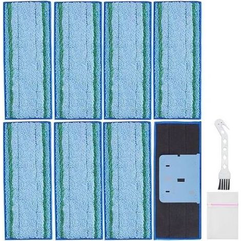 Lot de 8 accessoires de tampons de vadrouille pour iRobot Braava Jet m6 Series Robot Mop lavables et réutilisables en microfibre (1/5)