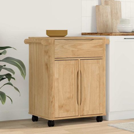 vidaXL  Kitchen Trolley  FLORO Wax Brown 72.5 x 45 x 80 cm