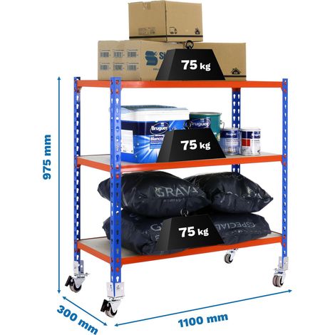 Simonrack Scaffale mobile in metallo 952x1110x310 mm