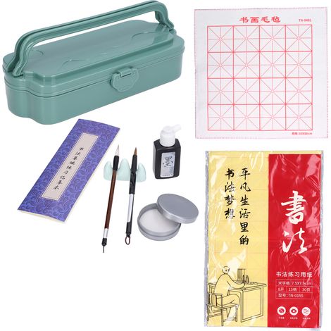 Calligraphy Set Correcting Posture Sealed Ink Cartridges Large Capacity Storage Box Writing Brush Set for Calligraphy (1/5)
