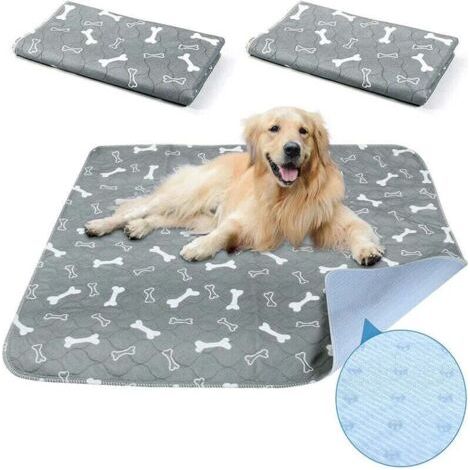 Tapis d'entraînement pour chien réutilisable et lavable, 1 paquet (120x90cm), tapis super absorbant, étanche et antidérapant, parfait pour les chiots, les chiens âgés ou les chiens ayant une urine et