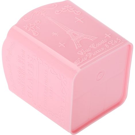Boîte de Rangement Rose à Motif Tour Eiffel pour Accessoires Beauté et Matériel Manucure (1/5)