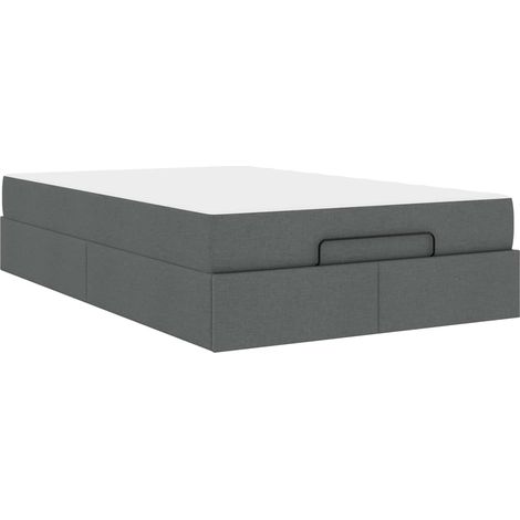 Maison Exclusive - Struttura letto con materasso 2 pz Grigio Sfumato Tessuto (1/5)