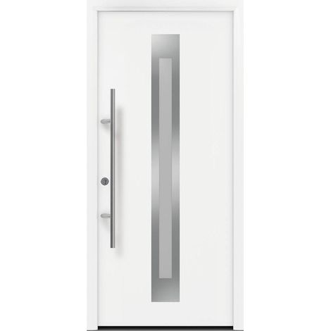 Hörmann Ecostar Haustür "ISOPRO Secur IPS 770S", verkehrsweiß (RAL 9016), 110 x 210 cm (B x H), DIN Links