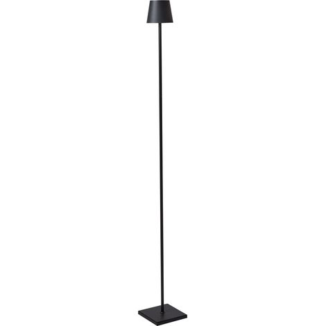 Lampada da terra in ferro nero per interni e per esterni Gavarresa