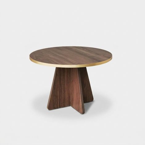 Runder Couchtisch aus Melamin Mushroom 60 - Walnuss (1/4)
