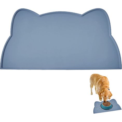 Bardusch - Tapis d'alimentation pour chat, tapis d'alimentation en silicone pour animaux de compagnie, plateau antidérapant et imperméable pour gamelle d'eau de chien, à poser au sol (1/5)