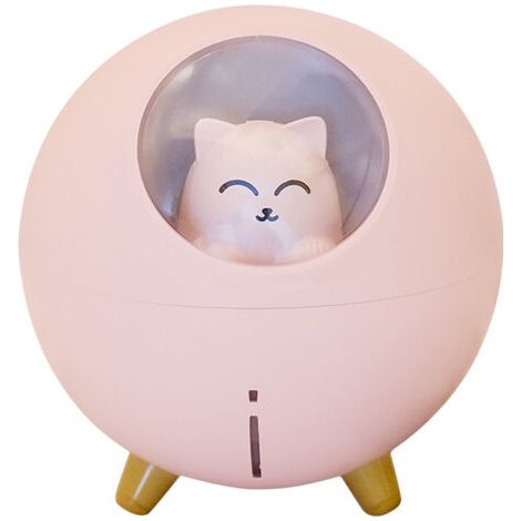 Chat Pet Multi-Mode Coloré LED Veilleuse Petit Mini Spray USB Humidificateur Bureau Bureau Dessin Animé Atmosphère Lumière Décompression Cadeau