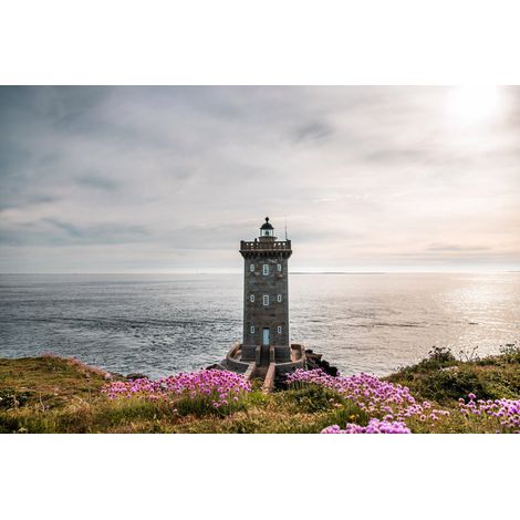 Tableau sur toile phare de Kermorvan 65x97 cm - Impression sur Toile Murale Décorative - Image imprimée en HD sur Toile - Toile sur Châssis en Bois FSC - Fabriqué en France (1/4)