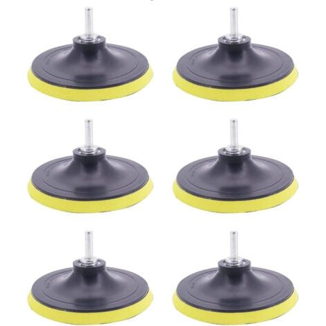 Lot de 6 Plateaux de Ponçage 100mm Disques Abrasifs Assiette de Ponçage avec Filetage M14 Fermeture Auto-agrippante Plaque de Support de Ponçage Polissage pour Perceuse Meuleuse d'angle (1/5)