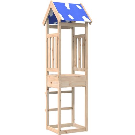 Tour de jeu Marron 52,5 x 46,5 x 208 cm Pin massif vidaXL (1/5)
